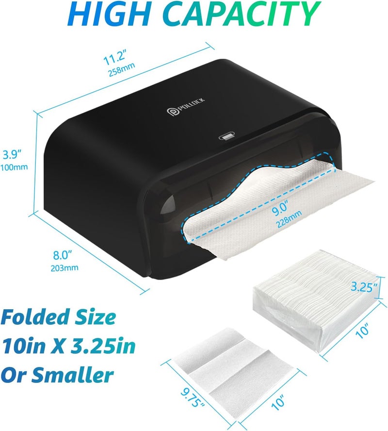 pollock Commercial Paper Towel Dispenser Holder Wall Mount, Multi-fold Trifold C Fold Hand Towel Dispenser, Bathroom Paper Towel Dispenser, Toilet Paper Napkin Holder - Image 2